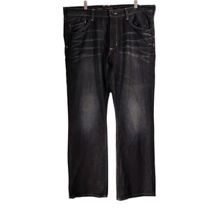 Helix jeans mens 38xx32 blue denim slim fit boot cut dark wash western cotton